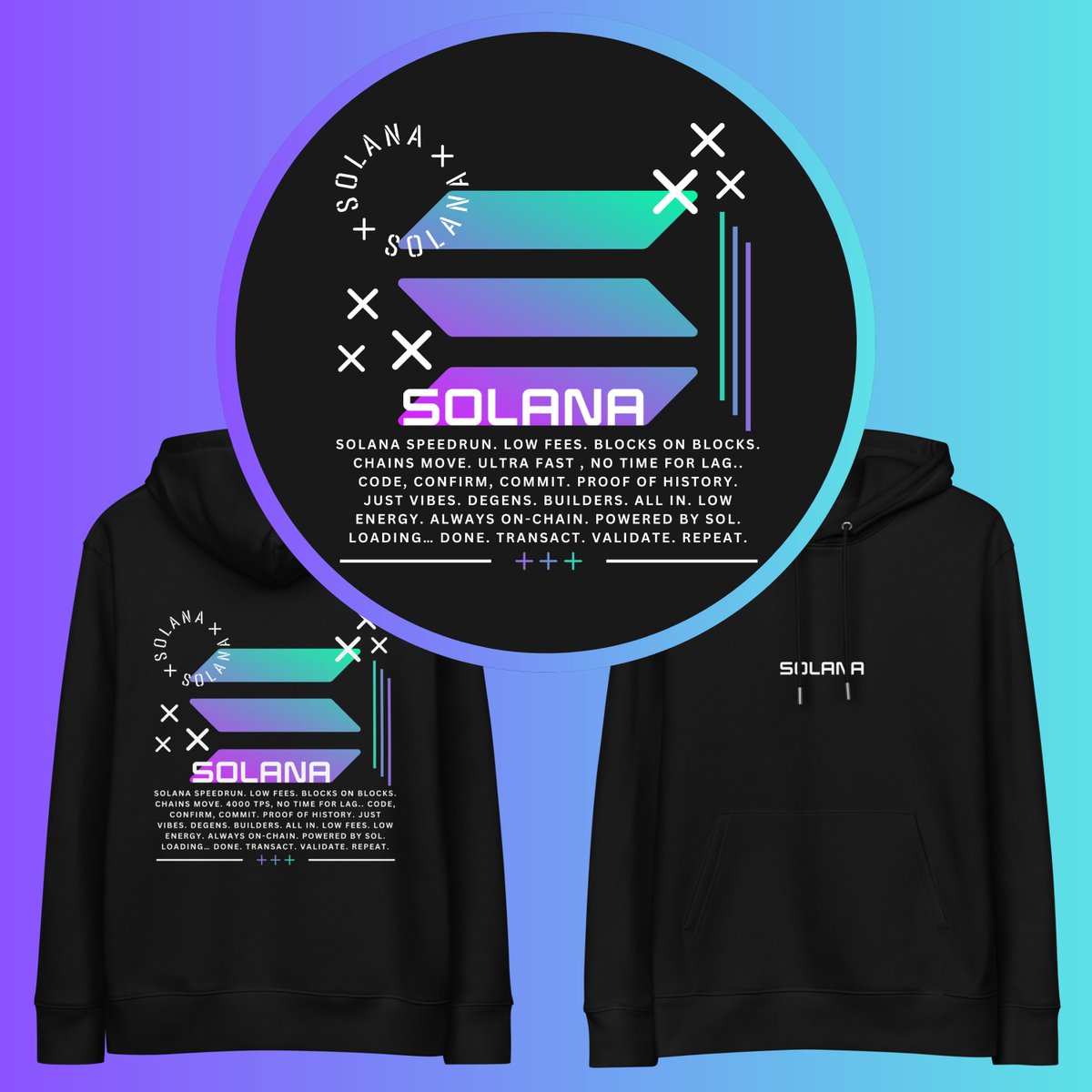 Bit4Wear's tweet image. No delays. Just speed. Powered by $SOL 
#Solana #CryptoMerch