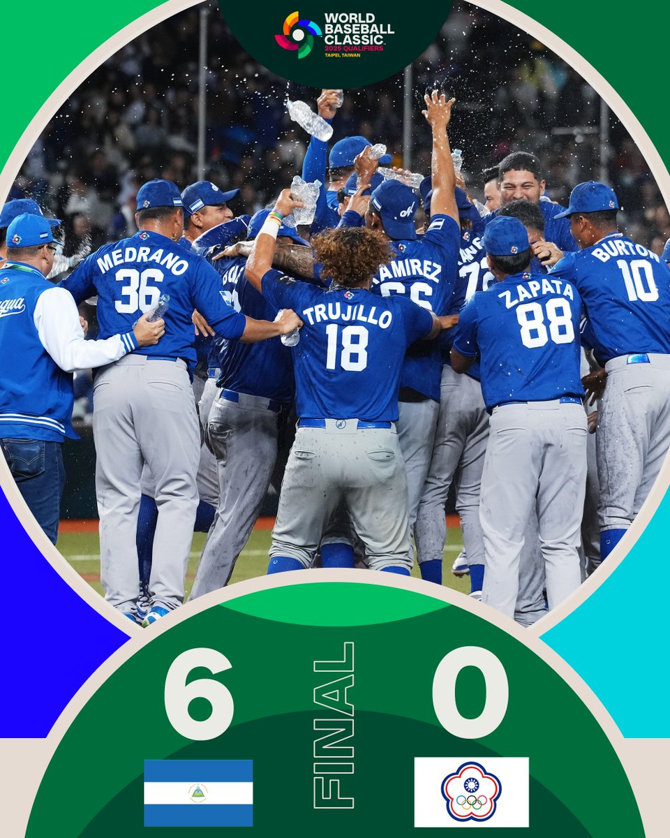 Team Nicaragua goes undefeated in the #WorldBaseballClassic Qualifiers to advance to the 2026 tournament!