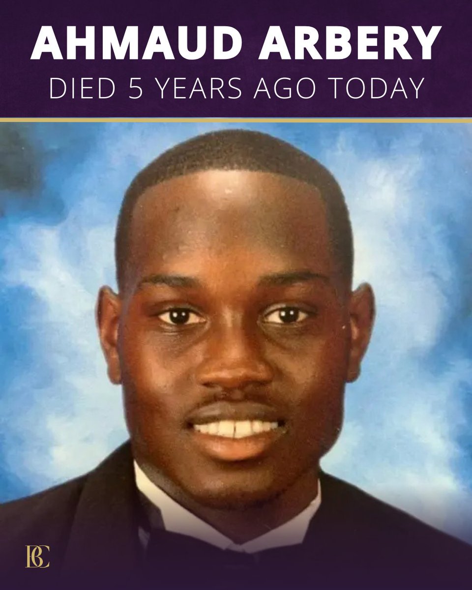 AttorneyCrump's tweet image. On this day in 2020, Ahmaud Arbery was tragically shot and killed while jogging in Georgia — an innocent life taken by racial violence. Today, we honor his memory and stand with his family members, who still grieve this heartbreaking loss. Sending love and strength. 🕊️