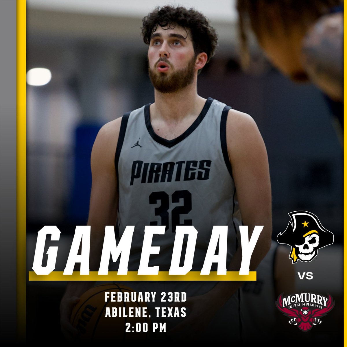 Southwestern Pirates (@supirates) on Twitter photo #GAMEDAY // <a href="/SUPiratesMBB/">Southwestern MBB</a>
π McMurry University
β° 2:00 PM
πAbilene, Texas
πΊπ southwesternpirates.com #GAMEDAY // <a href="/SUPiratesMBB/">Southwestern MBB</a>
π McMurry University
β° 2:00 PM
πAbilene, Texas
πΊπ southwesternpirates.com