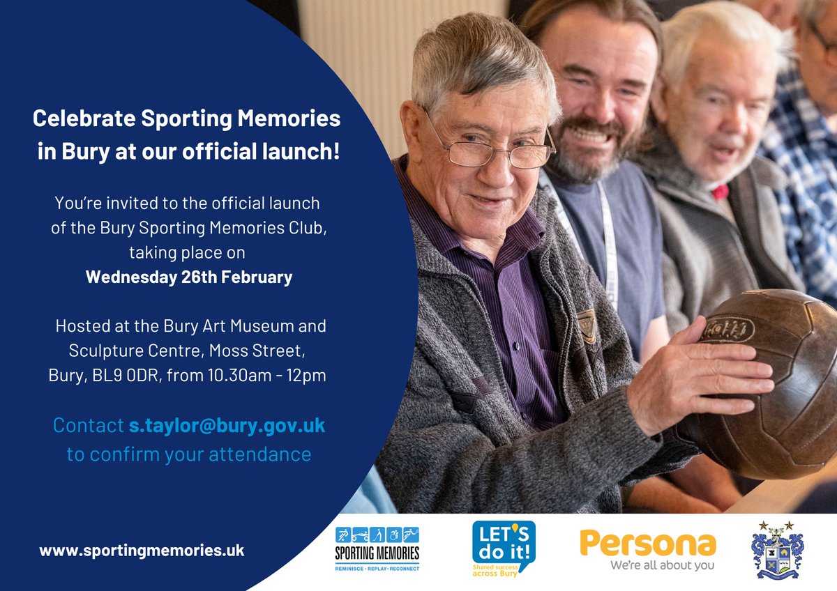 SportsMemNet's tweet image. If you’re based in or near #Bury, don’t forget you can join the official launch of the Club at the @BuryArtMuseum and Sculpture Centre next week!

Get in touch with Stefan to join the launch!