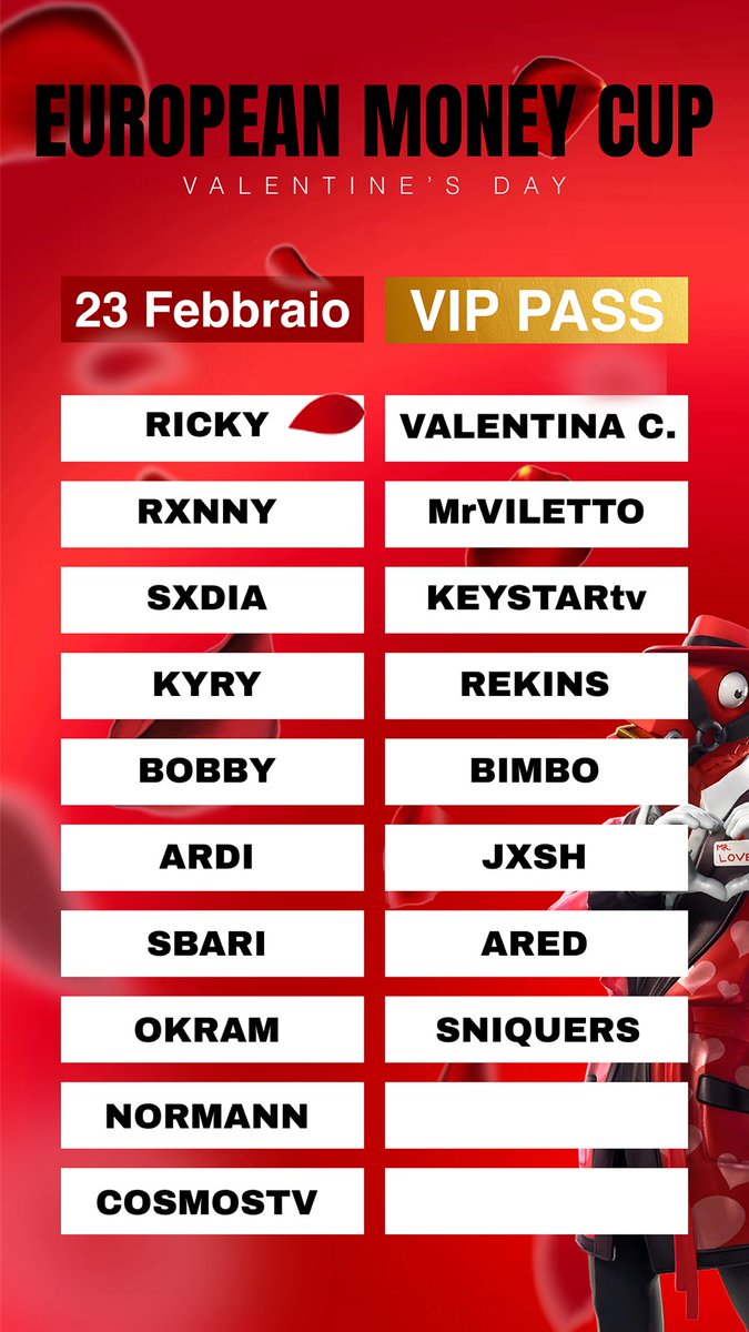 🔴EMC SOLO CC FINALS 500$🔴

🇮🇹 HO ALTRI 2 POSTI RIMASTI COME VIP PASS, LI DARÒ A CHI OTTIENE PIÙ LIKE COMMENTANDO SOTTO QUESTO POST

🇪🇺 I HAVE 2 VIP PASS SPOTS LEFT, I WILL GIVE THEM TO THE ONES WHO GET THE MOST LIKES BY COMMENTING UNDER THIS POST.

FINALS TODAY 6 pm🇮🇹