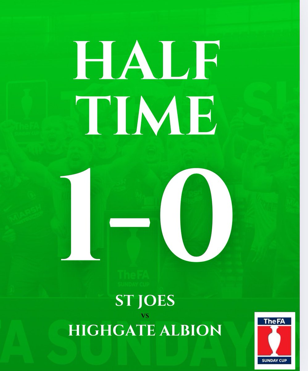 So far, so good. 

Ryan Blake strike gives us the lead at the interval. 

#UpTheJoes