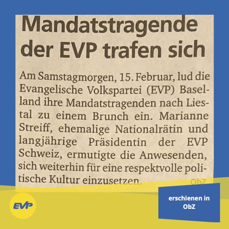 EVP_BL's tweet photo. Ein gutes Leben braucht eine 🌱#intakteUmwelt
🤝#respektvollesMiteinander & 👪#starkeFamilien.
Die ehem. @evppev NR & Präsidentin @MarianneStreiff ermutigte Mandatstragende #EVPBL, sich weiterhin für eine respektvolle politische Kultur einzusetzen. 🙏🕊️👉https://t.co/Ne3OcGTss7 https://t.co/F9lUk0lG2N