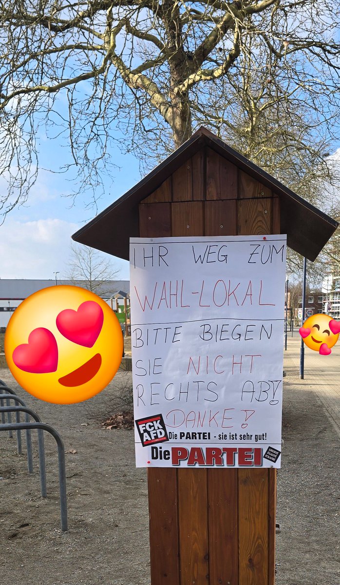 Danke an Die PARTEI ! 🦄
(Entdeckt in Celle)
facebook.com/10006933909430…

#Wahl #Celle #DiePARTEI #Bundestagswahl2025 #Hannover #Lüneburg #Uelzen