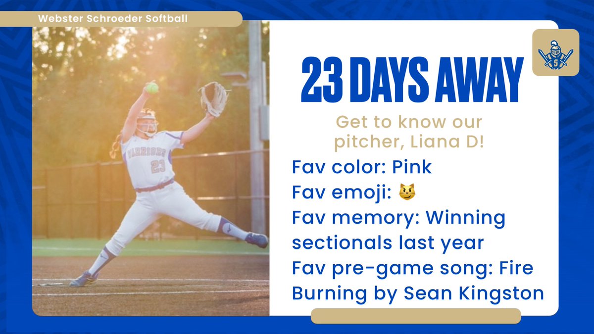 23 days until the season starts!! Get to know #23 Liana D!