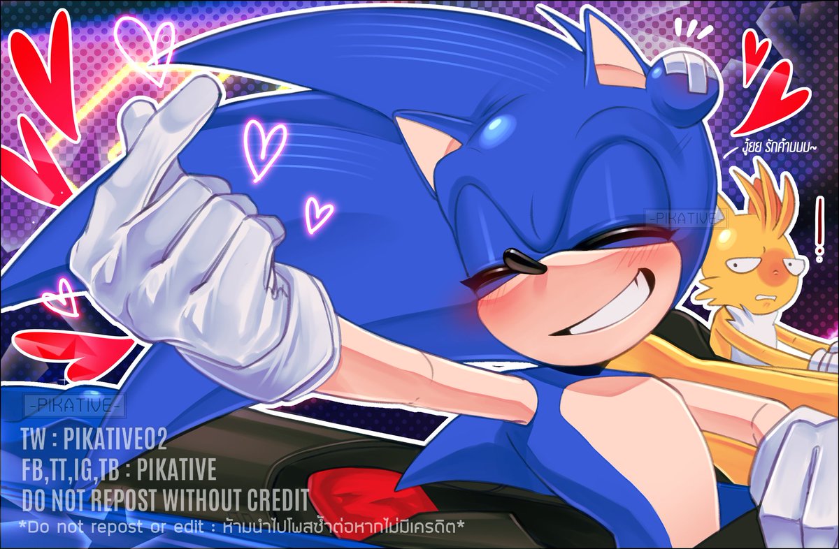 "Got your attention, Sonic?"
"You’ve got my attention now Amy!"

Sonamy racing crossworlds.
#Sonamy #SonicRacingCrossWorlds