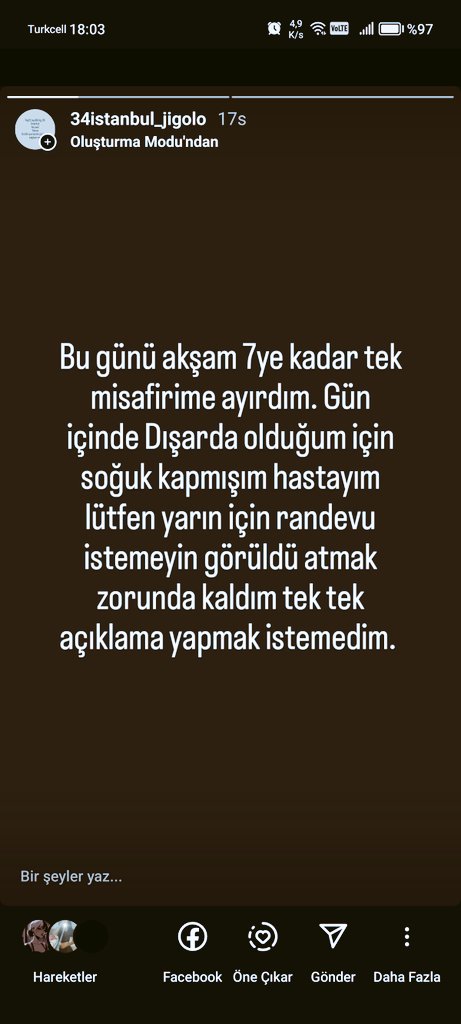 Bu gün hastayım 🤧 X den ve instagram dmden bilgi için  İstediniz zaman ulaşabilirsiniz.