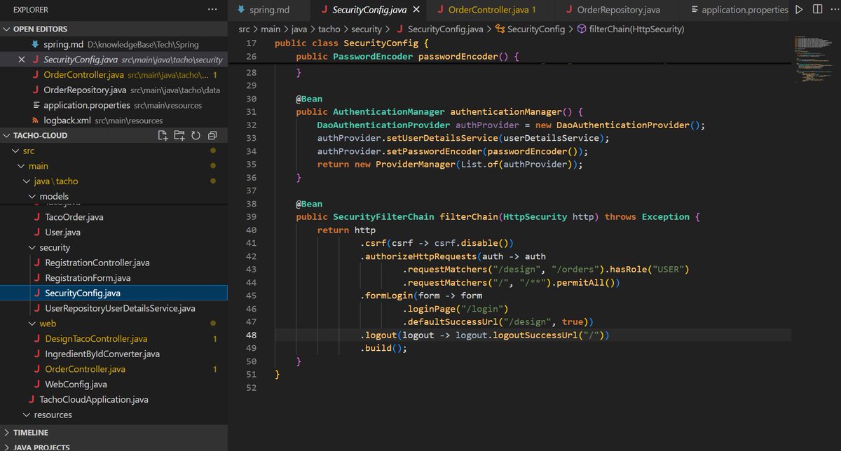 deepsalunkhee's tweet photo. #Day339 of #365DaysOfCode
#DSA=>
🎯2 in todays LC contest
#Reading=>
📖 SPA ch 5✅ ch 6✅ ch 7⏩
- wrote some security config , tried to undertand the SecurityFilterChian and some related stuf
- Whet thoruh various use cases of configuration properties https://t.co/bSZfGlax1H