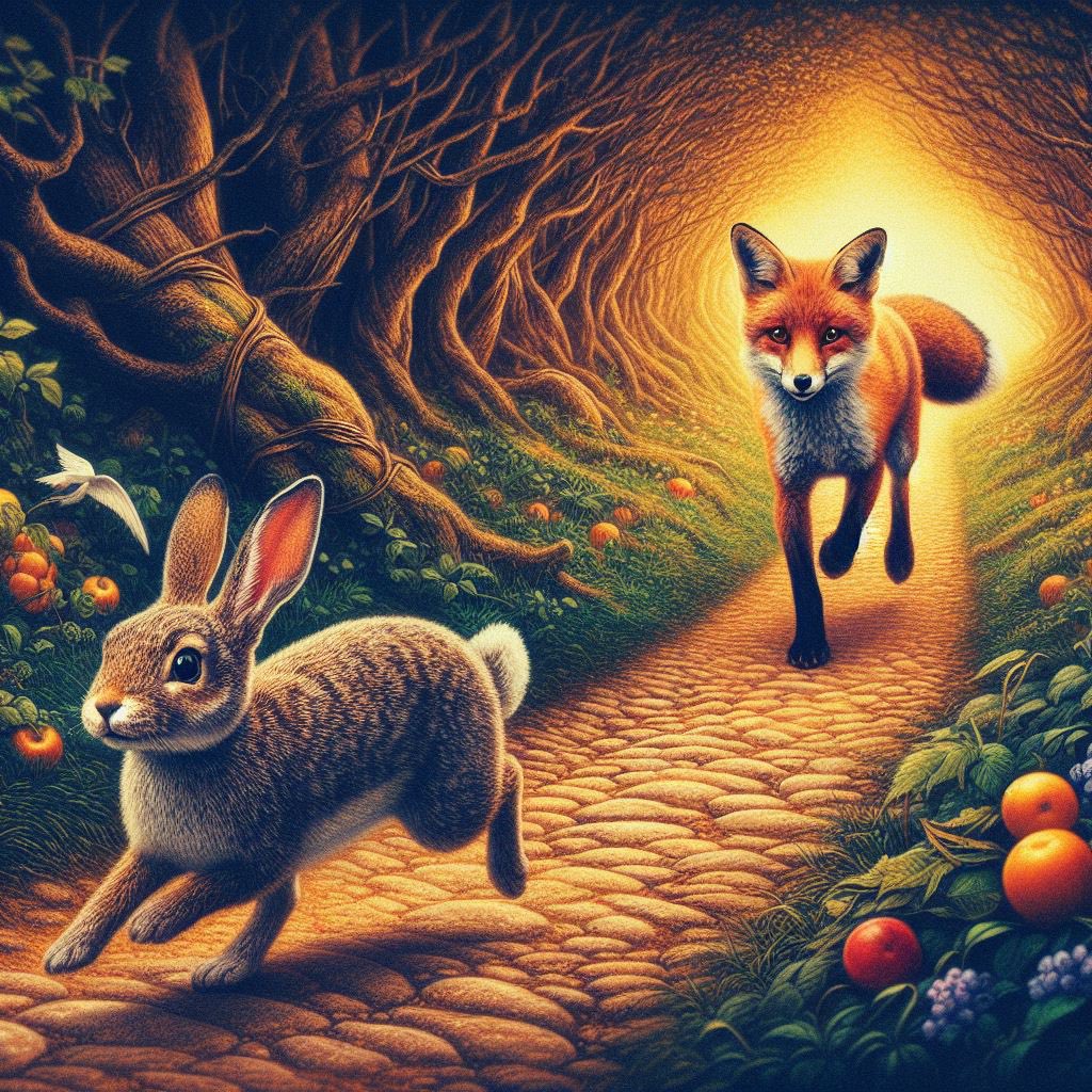 Baldar bin ku hûn pirsgirêkên xwe bi kê re parve dikin.
Dema ku rovî qîrîna keroşkê dibihîze, bi lez û bez tê, lê ne ji bo alîkariyê...