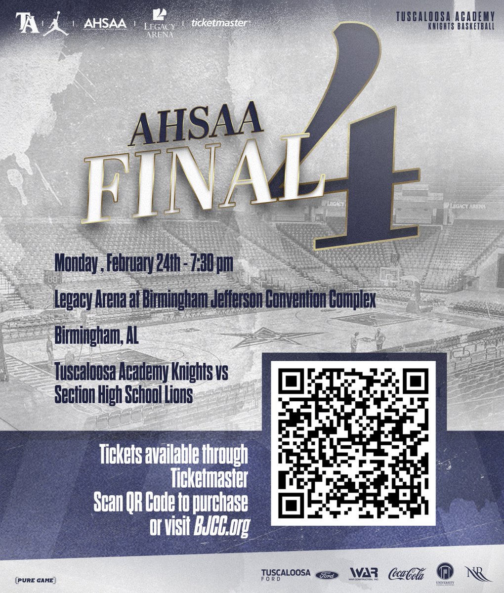Tuscaloosa Academy Athletics (@ta_athletics) on Twitter photo π ππππΌπ ππππ π½ππππΏ βοΈ
Calling ALL Knights to be in Birmingham on Monday evening!
#TuscaloosaAcademy | #GoKnights
<a href="/CoachLukeHutch/">Luke Hutcheson</a> π ππππΌπ ππππ π½ππππΏ βοΈ
Calling ALL Knights to be in Birmingham on Monday evening!
#TuscaloosaAcademy | #GoKnights
<a href="/CoachLukeHutch/">Luke Hutcheson</a>