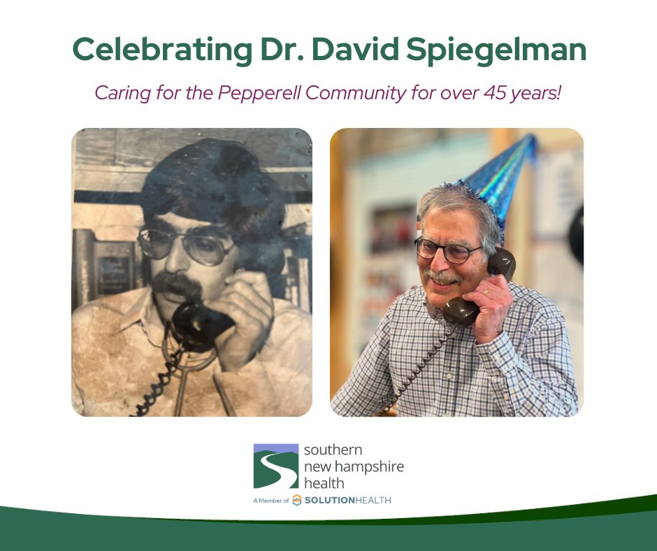 SNHHealth's tweet image. Celebrating 45+ years of compassionate care in Pepperell, MA! 🩺 Dr. David Spiegelman has dedicated his career to treating generations with kindness &amp;amp; commitment. Join us in honoring his lasting impact! 💚
ow.ly/2Cg050V4hGw.
 #PepperellMA #HealthcareLegacy