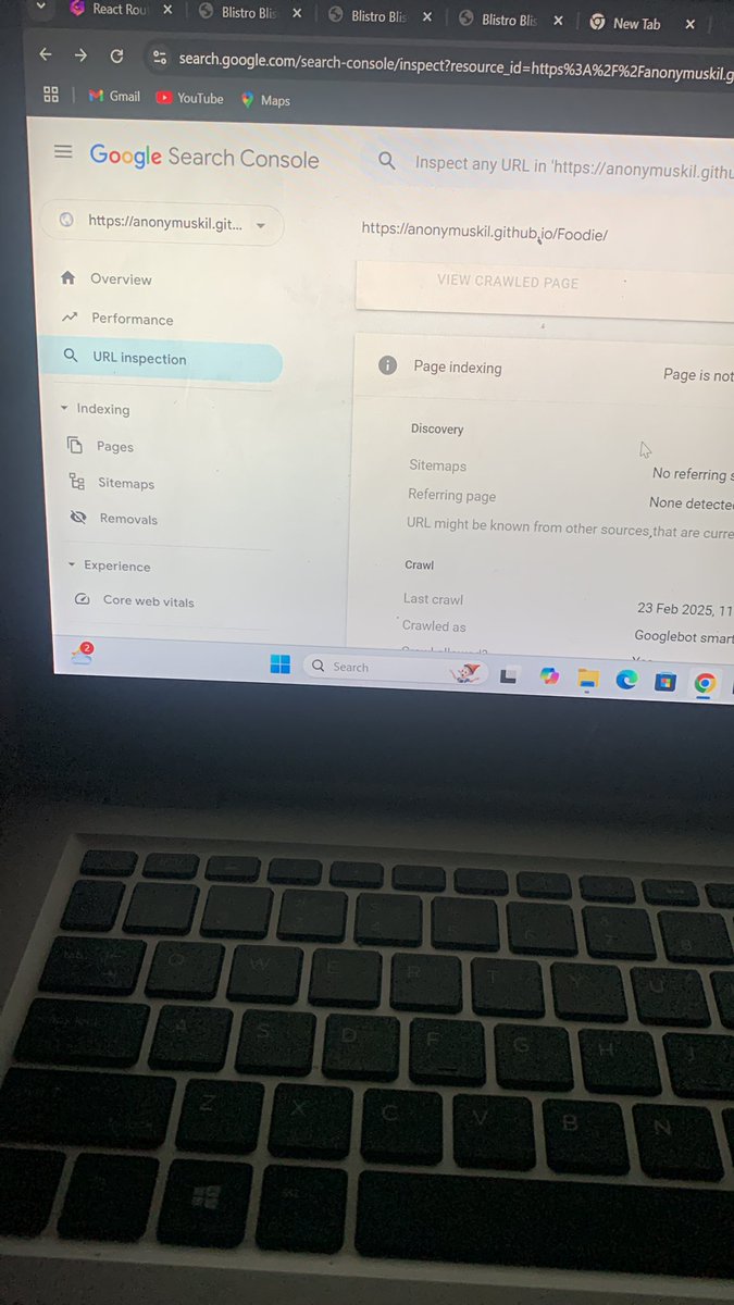 LFCNava3's tweet image. Day 44 of #100DaysOfCodeAndDesign
With @gozkybrain4u
Submitted the website on Google search Console hopefully it gets approved 🫣🥲
