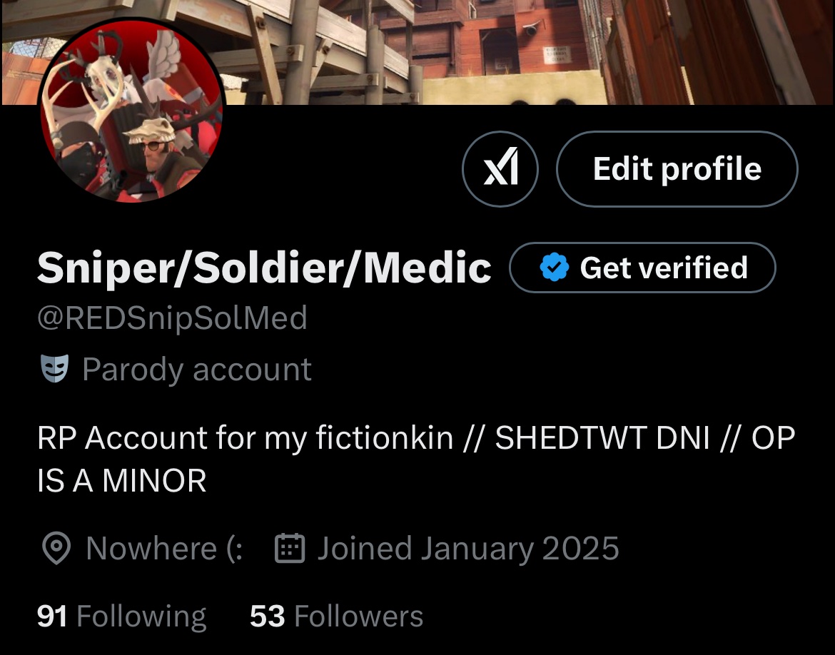 REDSnipSolMed's tweet photo. // WOAH. EVERYONE HOLD THE FUCKING PHONE. WDYM 53 FOLLOWERS. WHERE DID YOU ALL COME FROM?????
// I. THANK YOU!!??!?!?
// I honestly cant even believe i. Made it this far. Thank you all so much youre all awesome https://t.co/J9rABEdkSs