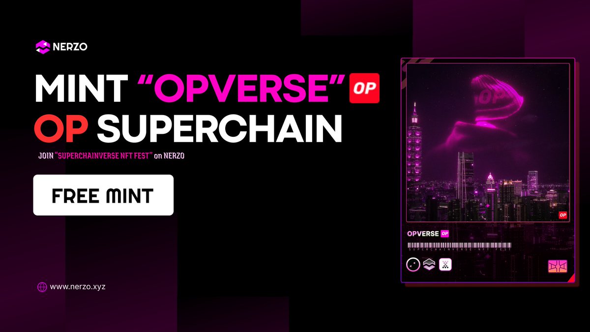 DrazeLab's tweet image. OPVERSE NFT ON @Optimism 

Free Mint: nerzo.xyz/opverse

Celebrate our #SuperChainverseNFT Fest