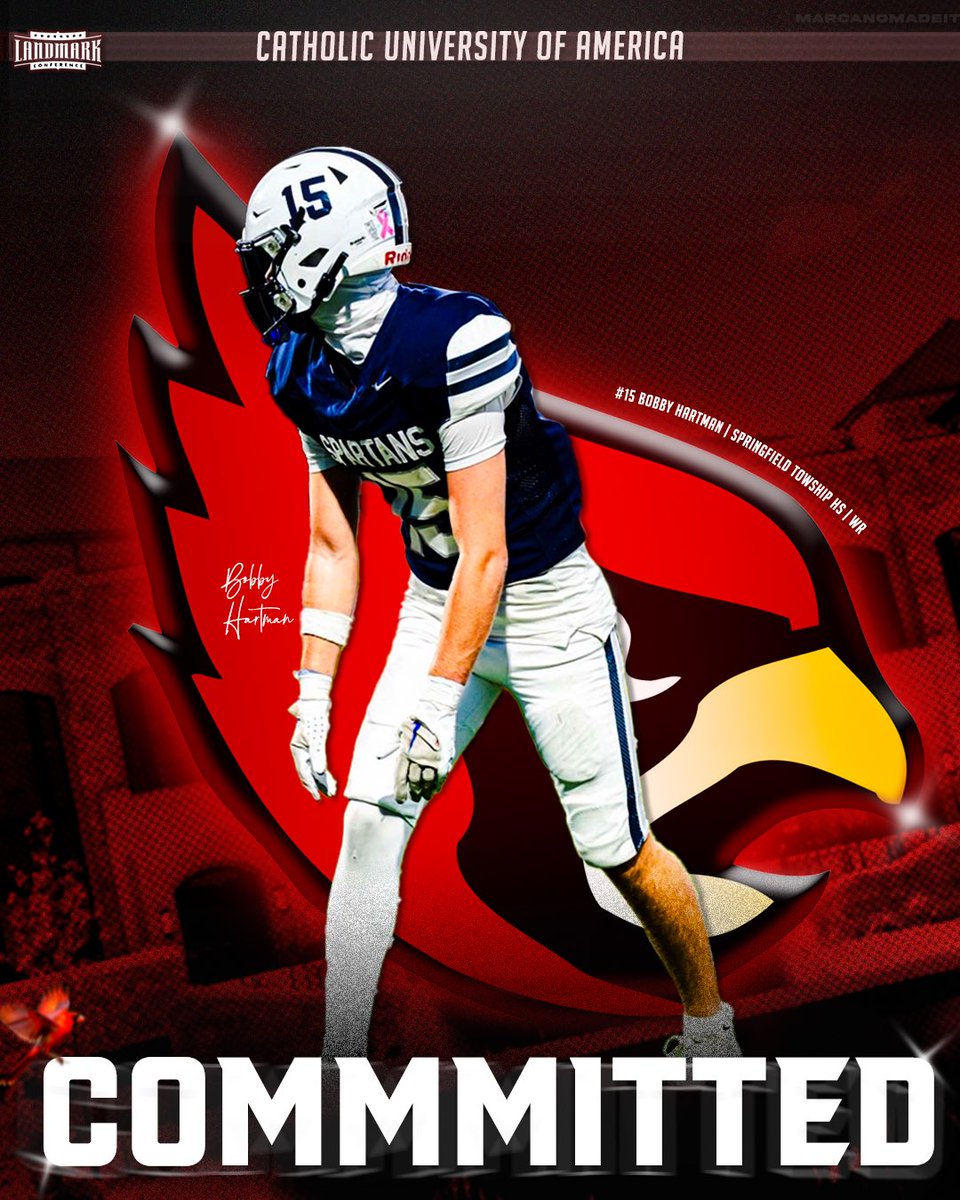 I am excited to announce that I will be continuing my athletic and academic career at The Catholic University of America. I’d like to thank my family, friends, and coaches for all the support along the way. 
<a href="/CatholicU_FB/">𝘾𝘼𝙏𝙃𝙊𝙇𝙄𝘾 𝙐 𝙁𝙊𝙊𝙏𝘽𝘼𝙇𝙇</a> <a href="/CoachMikeGut/">Mike Gutelius '92</a> <a href="/STHSSpartans/">Spartan Athletics</a>