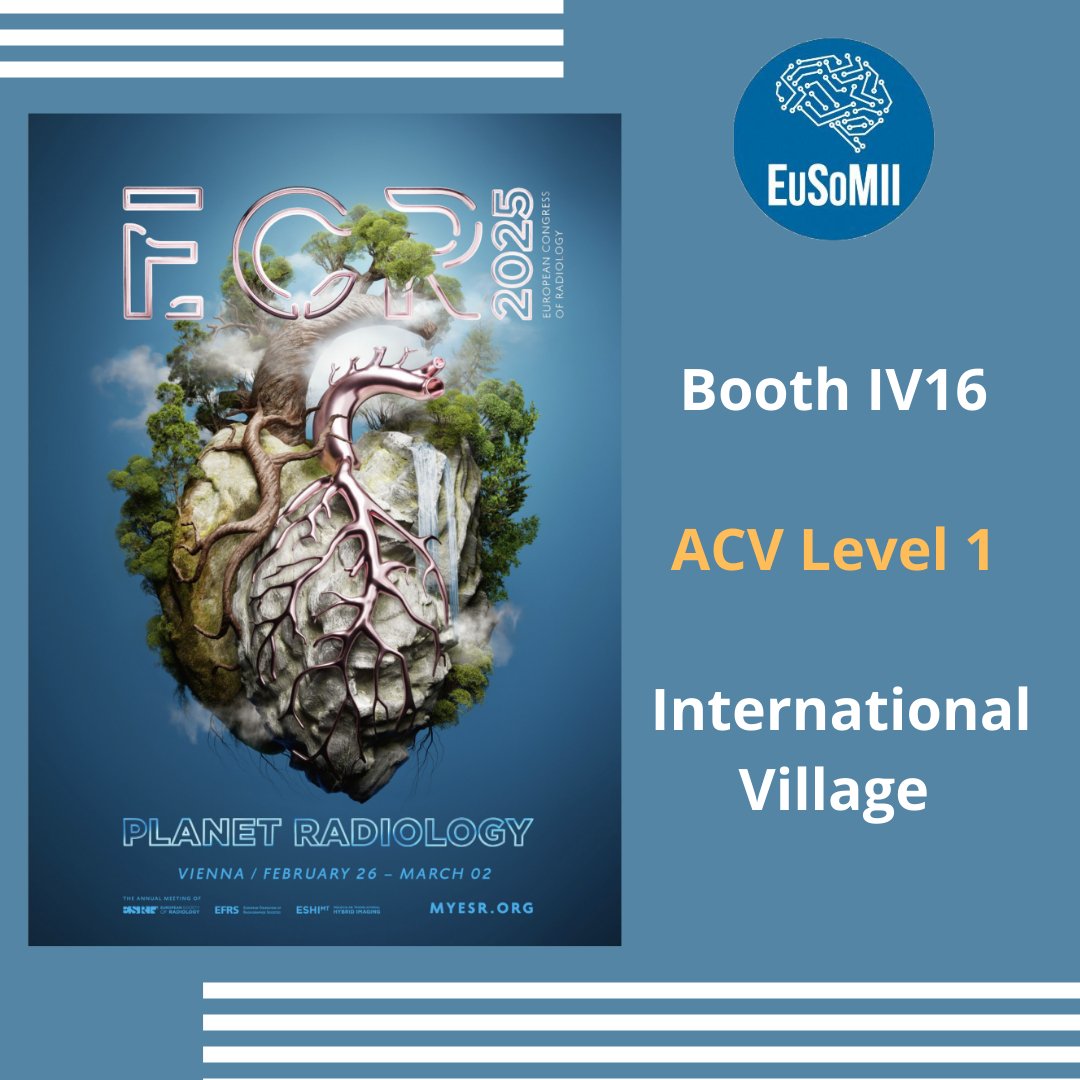 📢 <a href="/EuSoMII/">EuSoMII</a>  has a new booth at ECR25!  

💫From February 26 to March 2, find us at ACV Level 1, 
booth IV16. 

🤝Meet us &amp; get updates on membership, the Annual meeting, the AI Contest &amp; much more!