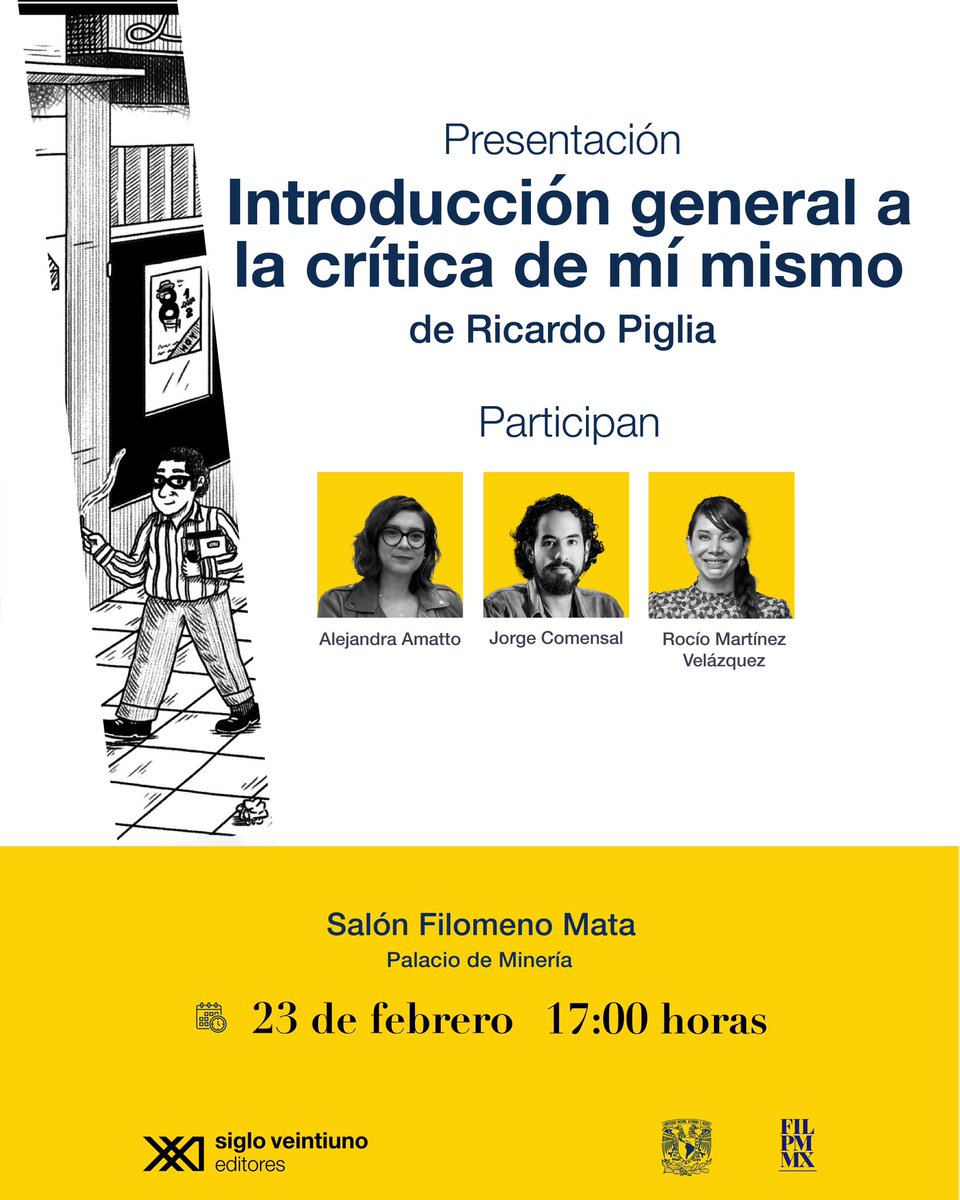 Antonio (@markyduran28) on Twitter photo La segunda mesa a las 17:00, una presentación imperdible: "Introducción a la crítica de mí mismo" un libro de Ricardo Piglia y Horacio Tarcus. Vengan a conocer la militancia y vida cultural de la Argentina en los 60s y 70s. Participan Alejandra Amatto y <a href="/jorgecomensal/">Jorge Comensal</a> La segunda mesa a las 17:00, una presentación imperdible: "Introducción a la crítica de mí mismo" un libro de Ricardo Piglia y Horacio Tarcus. Vengan a conocer la militancia y vida cultural de la Argentina en los 60s y 70s. Participan Alejandra Amatto y <a href="/jorgecomensal/">Jorge Comensal</a>
