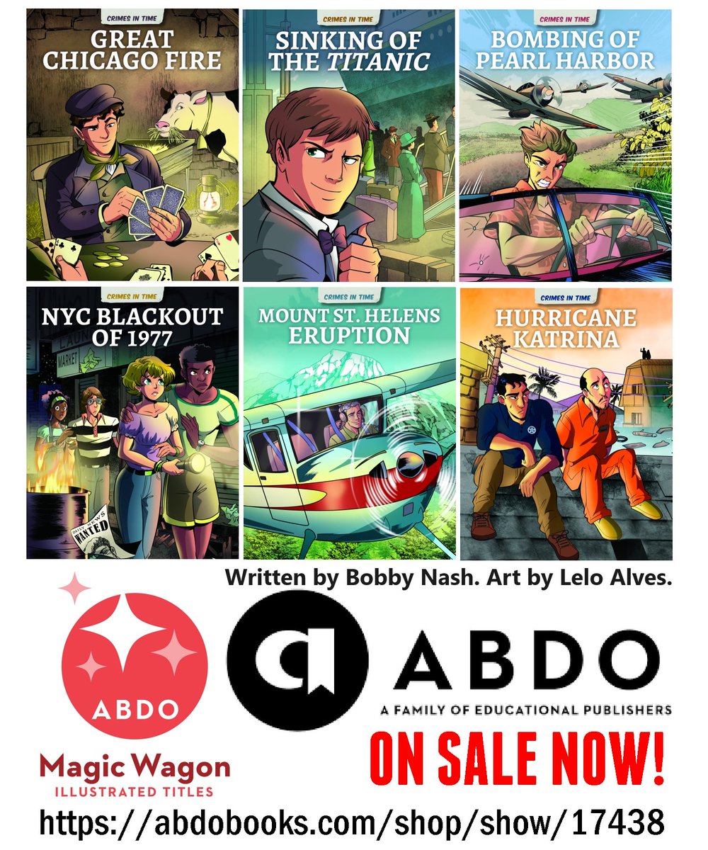 Have you checked out <a href="/ABDOpublishing/">ABDO</a> Crimes in Time series? This 6 book graphic novel series features standalone crime fiction tales set against true historical events. Perfect for all ages. Available individually &amp; as a set at abdobooks.com/shop/show/17438
Ask your local libraries.