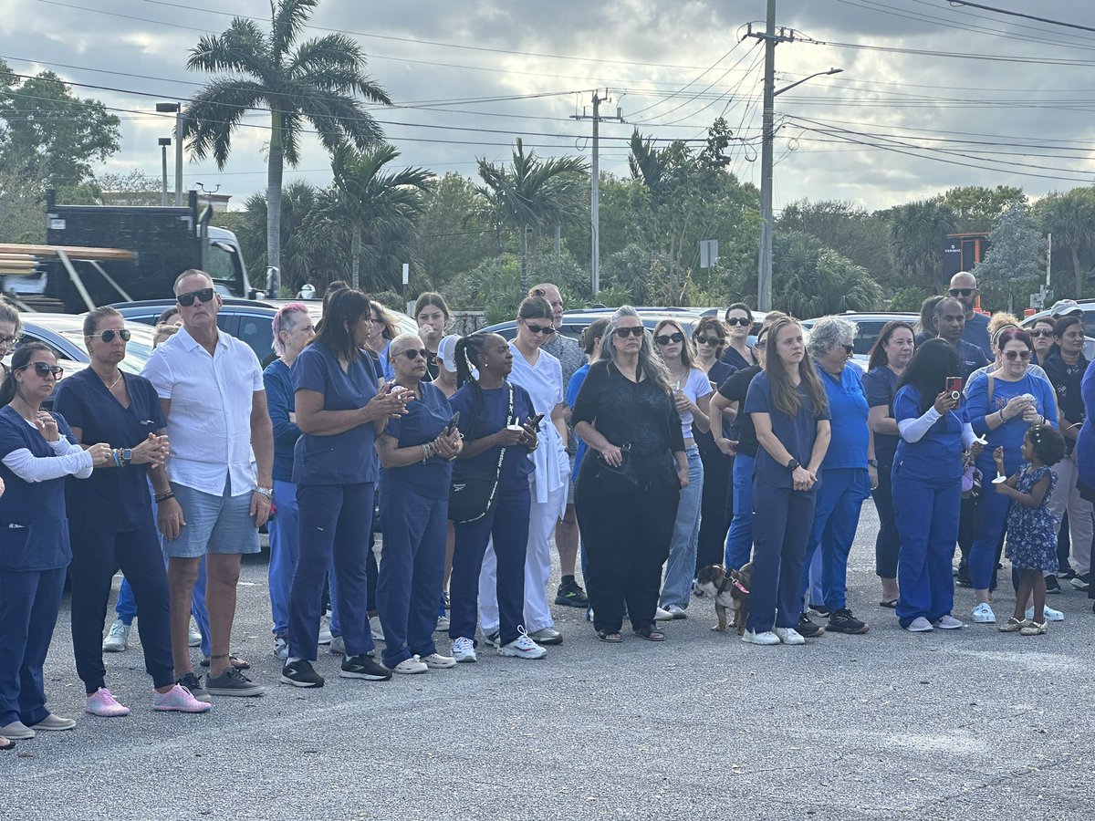 Caleb Califano WPBF (@calebcalifanotv) on Twitter photo Hundreds of nurses are gathering for a rally in West Palm Beach in support of a local nurse after she was brutally beaten by a patient at Palms West Hospital in Wellington. <a href="/WPBF25News/">WPBF 25 News</a> Hundreds of nurses are gathering for a rally in West Palm Beach in support of a local nurse after she was brutally beaten by a patient at Palms West Hospital in Wellington. <a href="/WPBF25News/">WPBF 25 News</a>