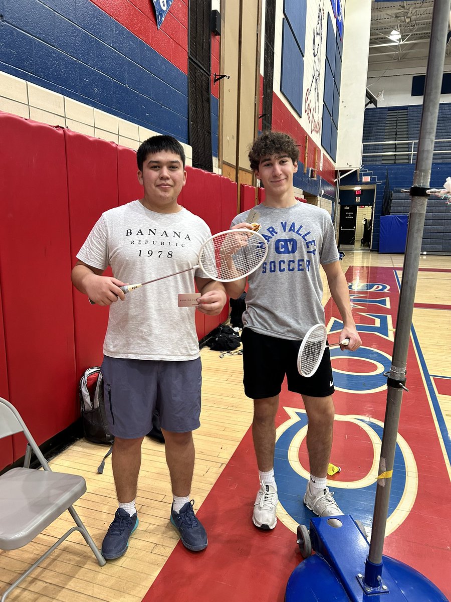 Congrats to our doubles champions, Vinnie and Mukhammad!