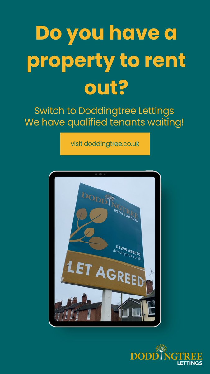 🏡 Landlords, is your rental property in the right hands? 🏡

Switch to Doddingtree Lettings for hassle-free management, transparent fees &amp; quality tenants. Maximise returns with less stress!

📩 Get in touch: DM us or WhatsApp 01299488870

#Doddingtree #Landlords #Property #dy12