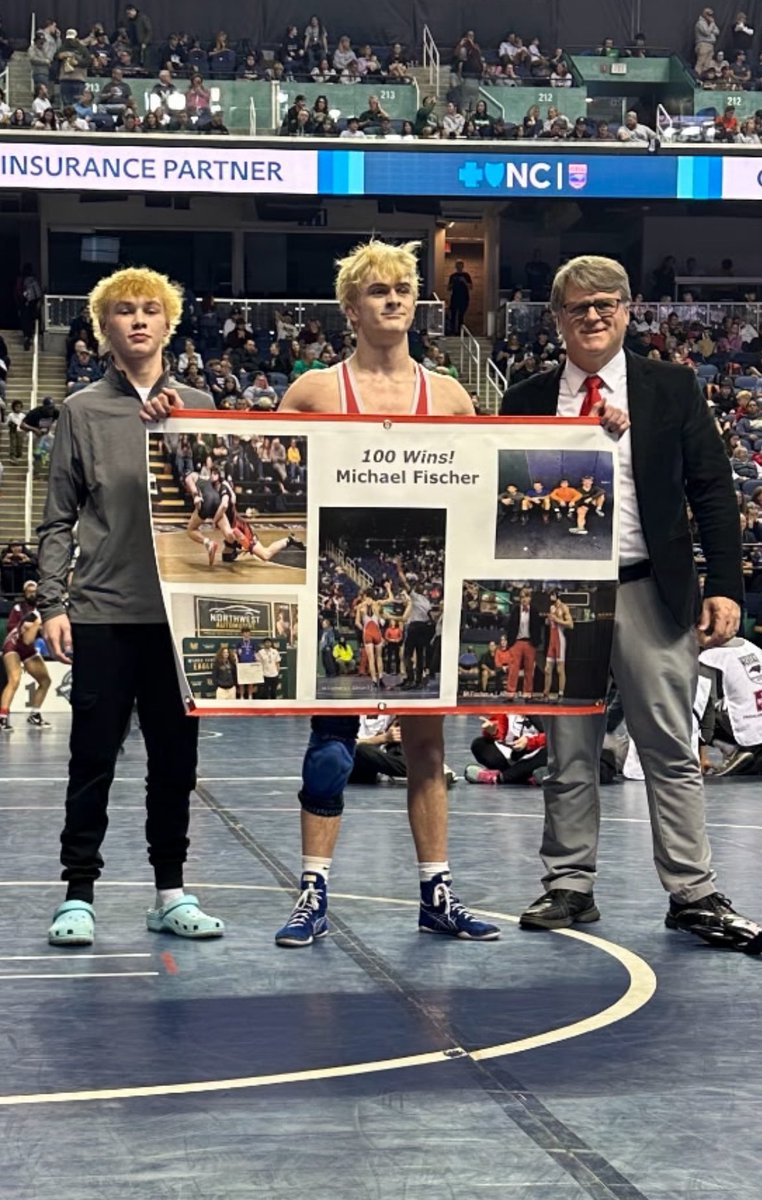What a match for Michael Fischer! Down 9-3 in the 3rd period, he takes the lead 13-12 with 5 seconds remaining and wins to advance to the 2A semifinals in the 138lb division! The win was also Fischer’s 100th career win! Great job Michael!! <a href="/ES_Wrestling/">East Surry Wrestling</a>