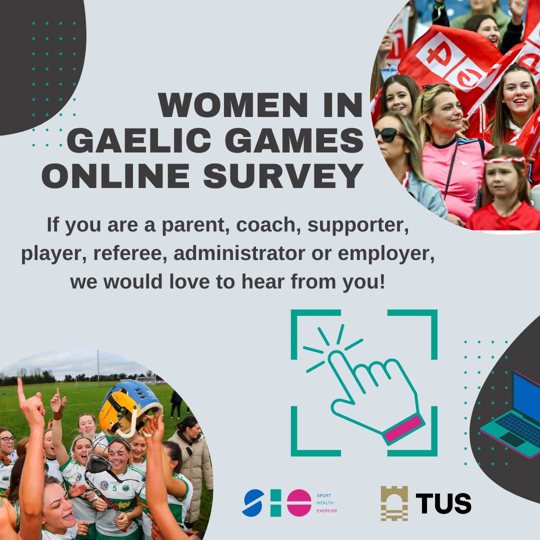Aoife Lane (@aoifemlane) on Twitter photo One more push for our women in Gaelic games survey 🙏
All contributions are welcome from supporters, coaches, players, practitioners, administrators, referees, parents
👉forms.office.com/e/kQz6pPs3aj
<a href="/dublinladiesg/">DublinLGFA</a> <a href="/CorkCamogie/">OfficialCorkCamogie</a> <a href="/deisecamogie/">Waterford Camogie</a> <a href="/DonegalLGFA/">Donegal LGFA</a> <a href="/KilkennyCLG/">Kilkenny GAA</a> <a href="/DubGAAOfficial/">Dublin GAA</a> One more push for our women in Gaelic games survey 🙏
All contributions are welcome from supporters, coaches, players, practitioners, administrators, referees, parents
👉forms.office.com/e/kQz6pPs3aj
<a href="/dublinladiesg/">DublinLGFA</a> <a href="/CorkCamogie/">OfficialCorkCamogie</a> <a href="/deisecamogie/">Waterford Camogie</a> <a href="/DonegalLGFA/">Donegal LGFA</a> <a href="/KilkennyCLG/">Kilkenny GAA</a> <a href="/DubGAAOfficial/">Dublin GAA</a>
