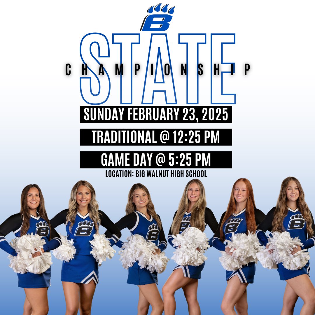 Good luck 🍀 to our Jaguars 🐆 cheerleaders 📣 as they compete today at States!