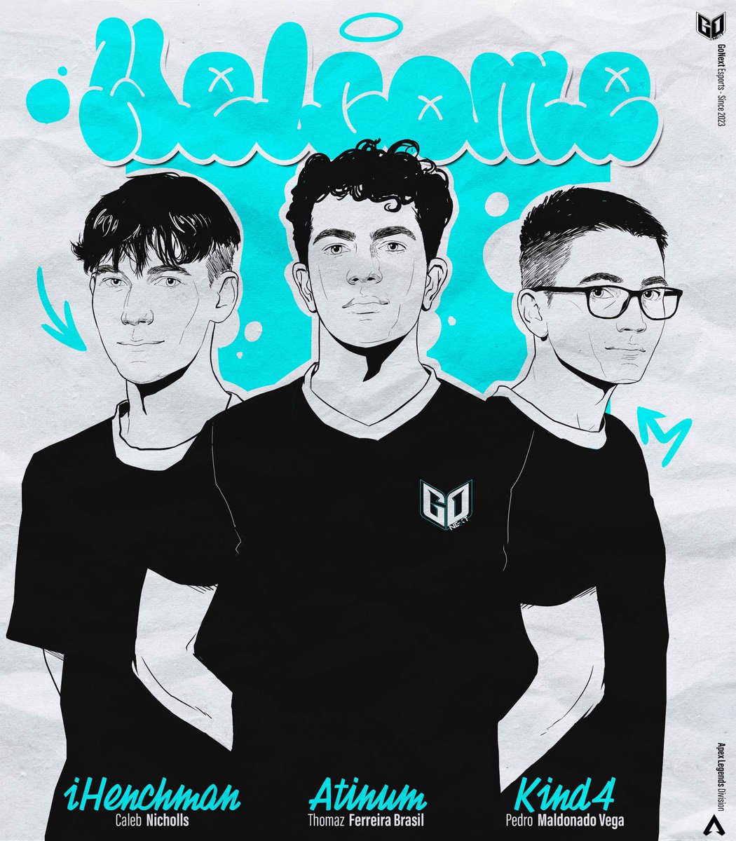 Let us introduce you to our APEX team🫡
<a href="/iHenchman_/">GN iHenchman</a>  - Caleb Nicholls
<a href="/Atinum1/">GN Atinum</a>  - Thomaz Ferreira Brasil
<a href="/KlND4_/">GN KIND4</a>  - Pedro Maldonado Vega

//WELCOME TO GONEXT//