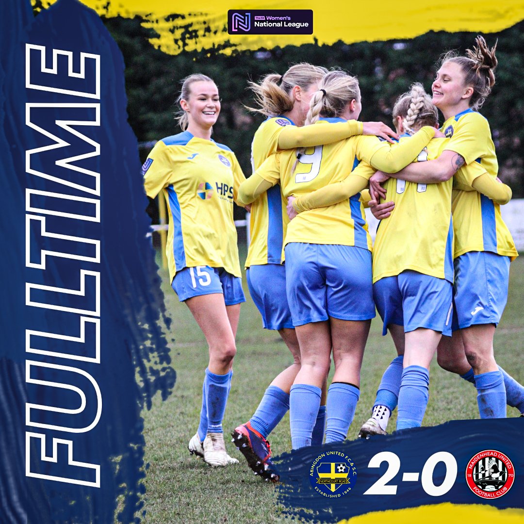 abingdonutdwfc's tweet photo. ⌛ THREE POINTS! 

⚽ Molly Lygo and Holly Sellwood's first half goals claim another huge victory for United. 

#WeAreAbingdon | #WeStayUnited https://t.co/5oLk0NEfxm