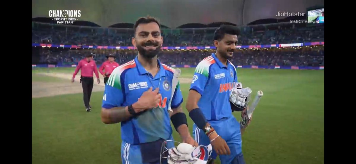Century Victory ✌🏻 
Indiaaaaaa Indiaaaaaa 
60 Crores Views 🫶🏻 <a href="/imVkohli/">Virat Kohli</a>