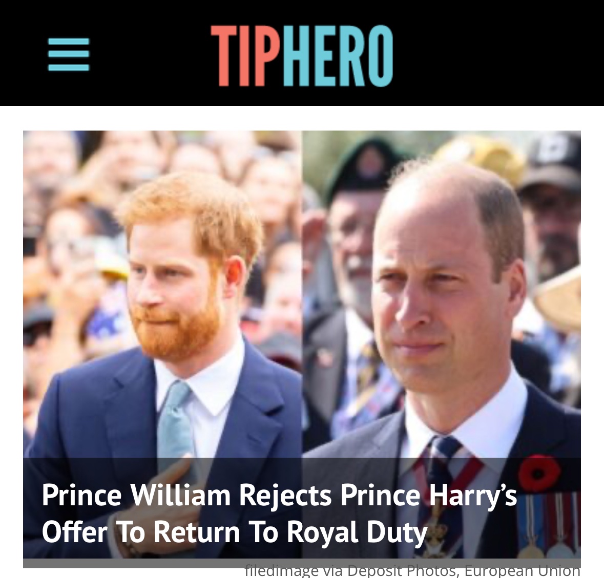 ArcheSnipes's tweet photo. This is probably a VERY accurate news article.   And Druggie is untrustworthy and we can all surely agree he isn’t the sharpest knife in the silverware drawer, eh? #DumbPrinceHarry #NoWayBack #NotARoyal #scams #Fraud #WhereAreTheKids #MeghanMarkleExposed #traitor #NASAID #todger https://t.co/cBCHtLnN41