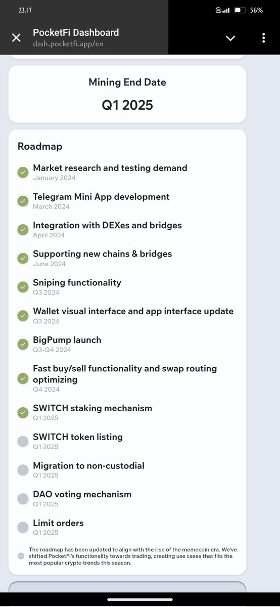 mining airdrop
join :
t.me/pocketfi_bot/M…
🚀 Join the mining of $SWITCH — the native token of the DeFi exchange PocketFi!

Start mining and get a bonus of up to 7.5 $SWITCH!