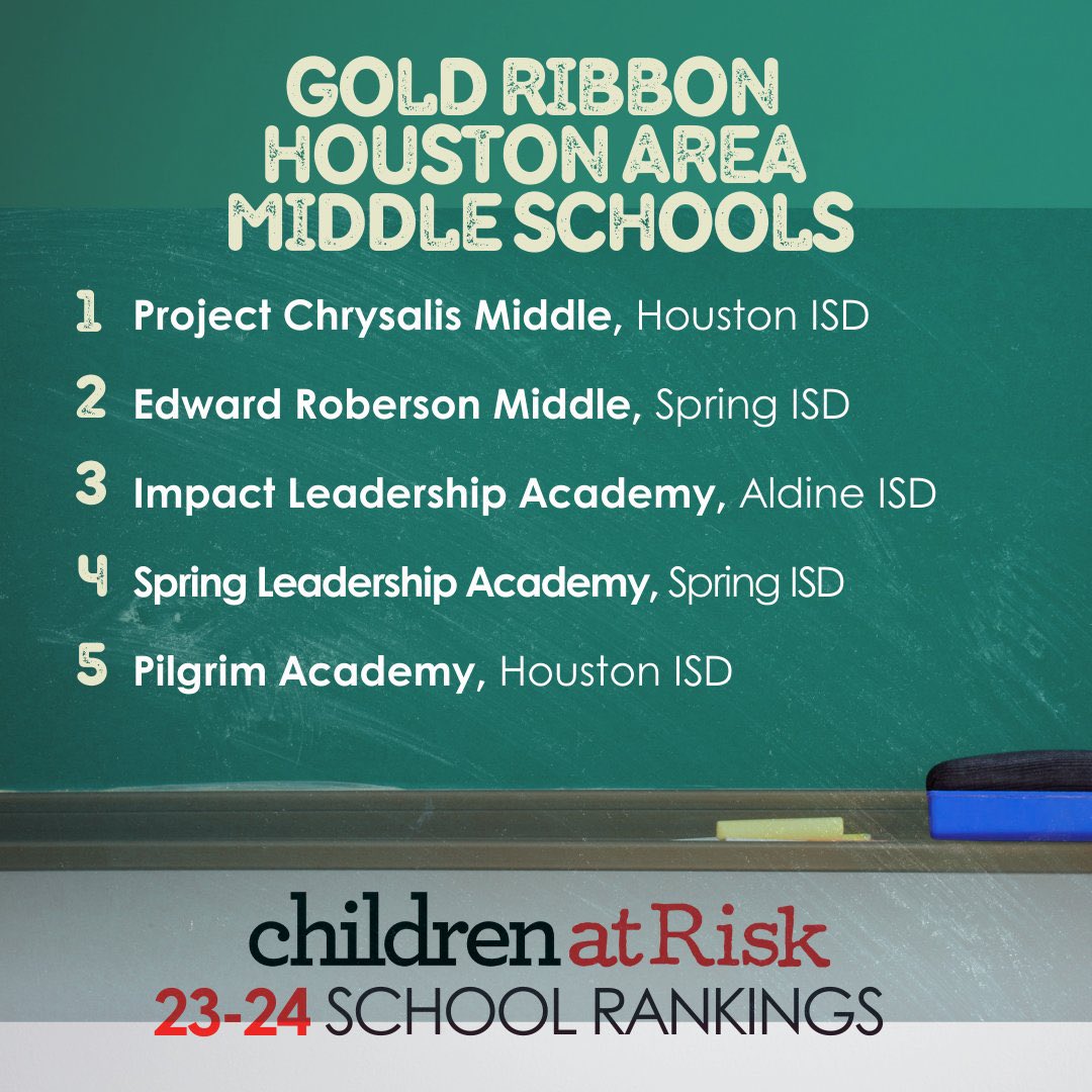 Project Chrysalis is officially the #1 Gold Ribbon Middle School in Houston! A huge win for our students, staff, and community! #MonarchMentality