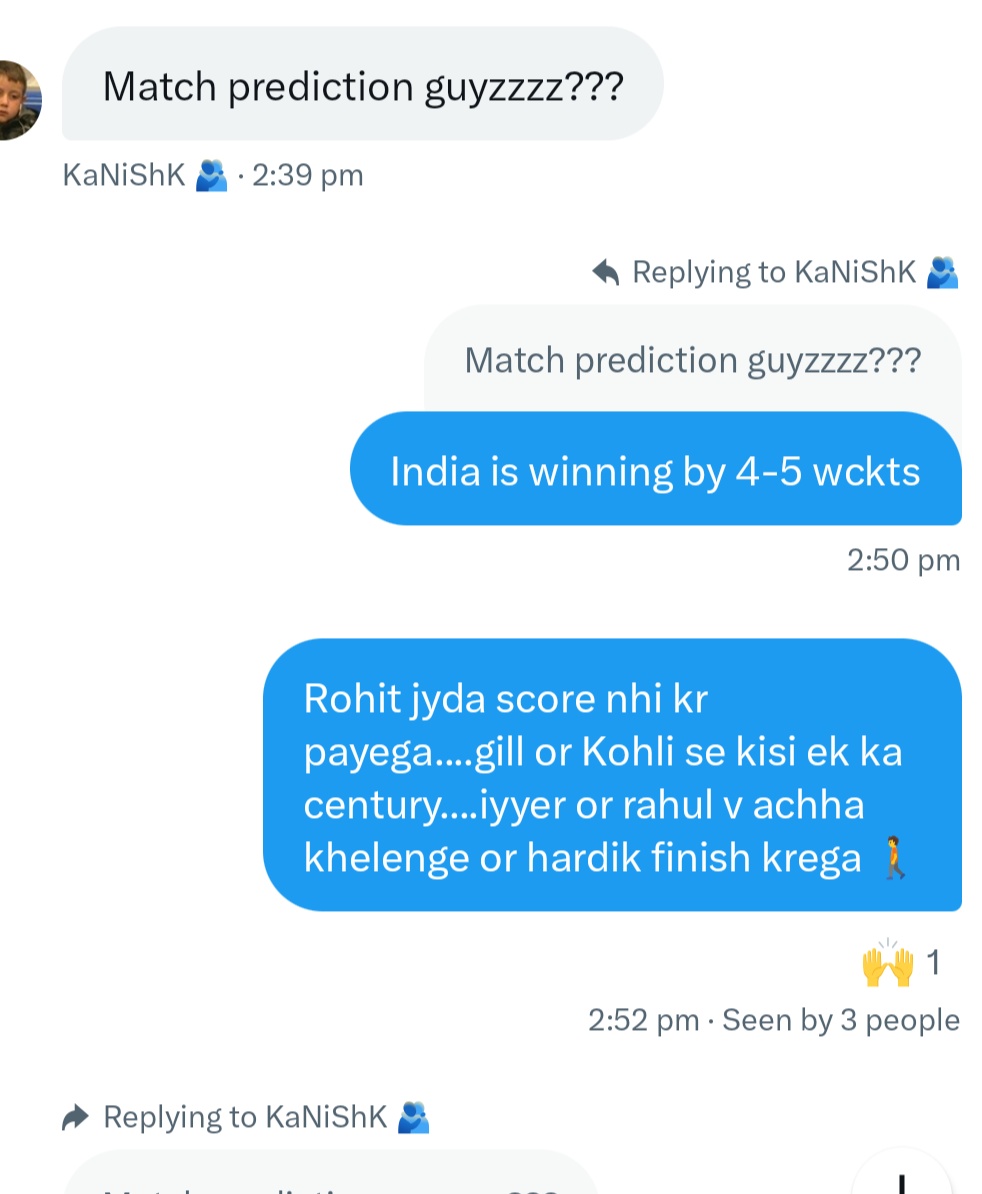 mee____Vishal's tweet photo. Prediction king bolte kya 🥵🥳
@AnuragxCricket who??? 😴

#ViratKohli #INDvsPAK https://t.co/qw2gSrUDhv