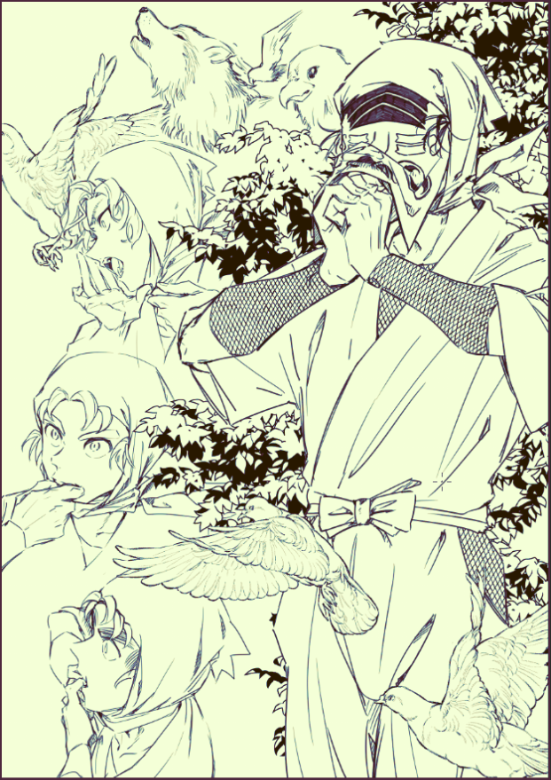 黒鷲隊の線画できた～～!ことにします 