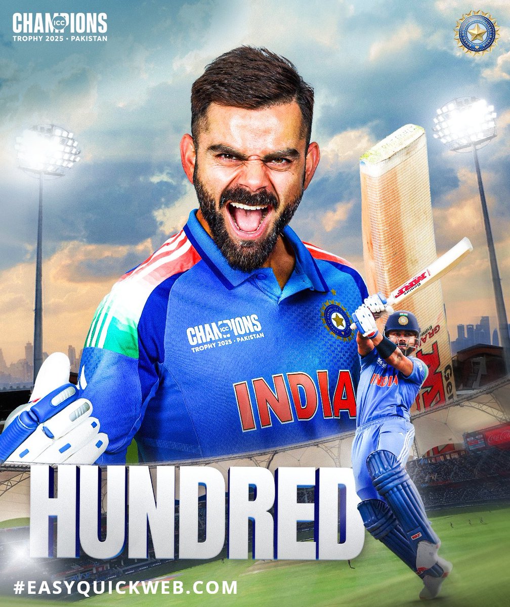 EasyQuickWeb's tweet image. 🏏 Congratulations Team India! 🇮🇳🎉
What a thrilling victory against Pakistan in the Champions Trophy! 🏆🔥 And Virat Kohli’s stunning century 💯 proves once again that India can always rely on him in big matches! 💪💙
#ChampionsTrophy #TeamIndia #ViratKohli #EasyQuickWeb