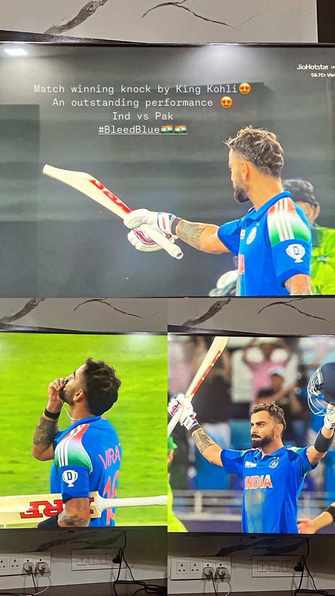 ClownInThePack's tweet photo. When the King roars, the whole world need to set back and watch class!! @imVkohli 
#INDvsPAK 
#ChampionsTrophy2025 https://t.co/JBVdUWQESO