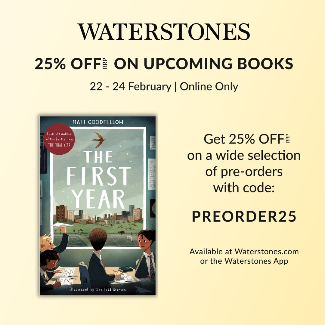 OtterBarryBooks's tweet photo. Get 25% off online @Waterstones pre-order of 'The First Year' by @EarlyTrain &amp; @Joetoddstanton and 'The Boy Lost in the Maze' by @JosephACoelho &amp; Kate Milner 📚

Use code at checkout: PREORDER25 

🌟 Only on https://t.co/OFWnCGppD1 or the app! 🌟 https://t.co/iEvct0ximB