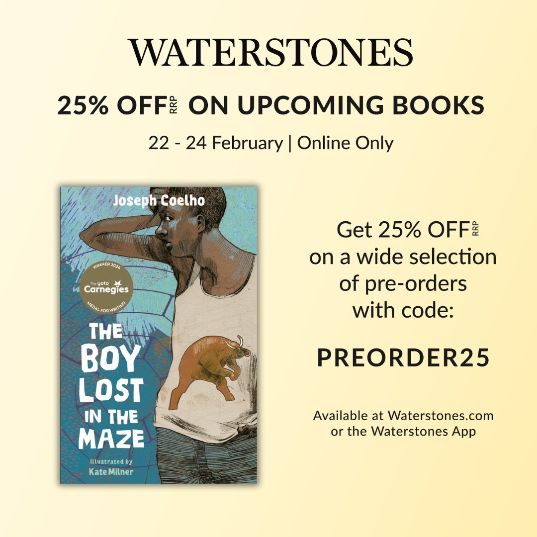 Get 25% off online <a href="/Waterstones/">Waterstones</a> pre-order of 'The First Year' by <a href="/EarlyTrain/">Matt Goodfellow</a> &amp; @Joetoddstanton and 'The Boy Lost in the Maze' by @JosephACoelho &amp; Kate Milner 📚

Use code at checkout: PREORDER25 

🌟 Only on waterstones.com or the app! 🌟