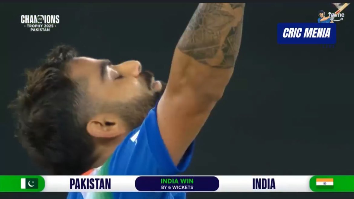 Ishwar Singh Bhati  (@ishwarsinghbh15) on Twitter photo भारत की धड़कन हैं रन मशीन कोहली  🗽 
“100”
#ViratKohli #INDvsPAK #ChampionsTrophy भारत की धड़कन हैं रन मशीन कोहली  🗽 
“100”
#ViratKohli #INDvsPAK #ChampionsTrophy