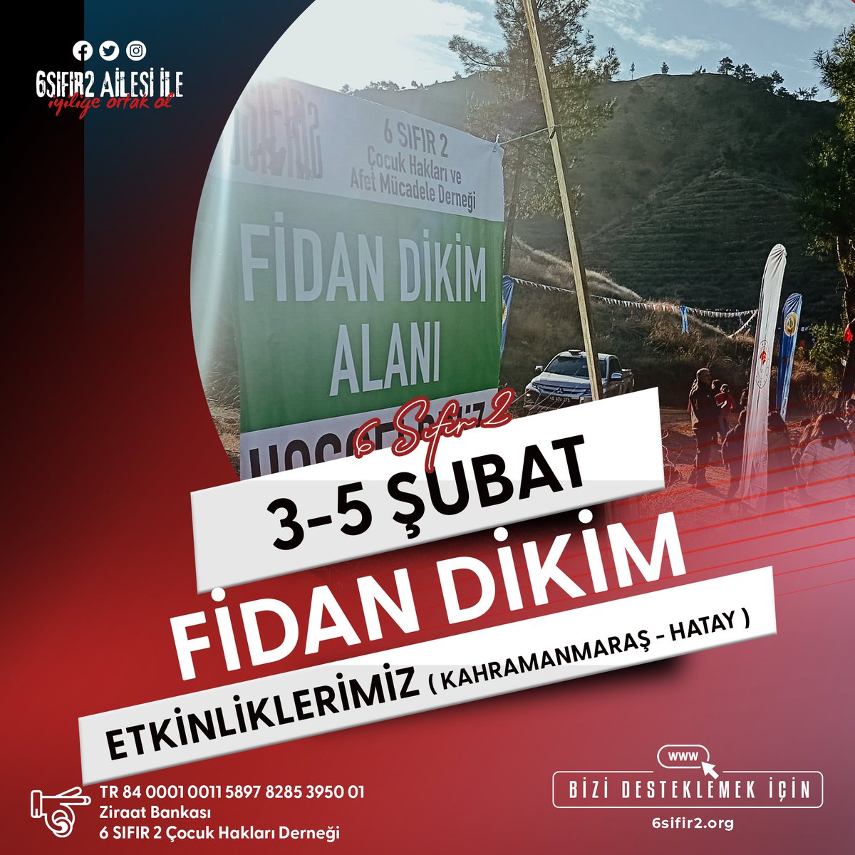 mumtazgovce's tweet photo. 6 SIFIR 2 Ailesi olarak;
3-5 Şubat tarihlerinde Hatay-Kahramanmaraş illerinde
Çocuklara Doğa ve Yaşam sevgisini kazandırmak için düzenlediğimiz fidan dikim etkinliğinden kareler.
*Toplamda 500 çocuğumuz ile 3500 fidan dikimi yapılmıştır.
Diğer görseller "6 SIFIR 2"resmi İnstagram hesabımızda 
#fidan #doğa #sevgi #çocuk