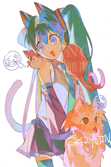 고양이 날 빵파레 #初音ミク #重音テト #足立レイ