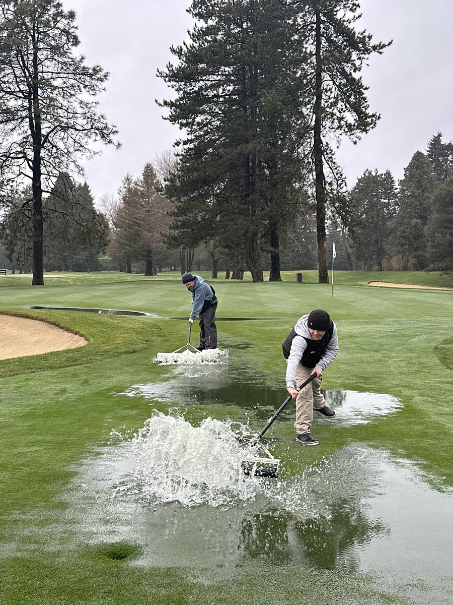 PNW wet today at Columbia Edgewater County Club
