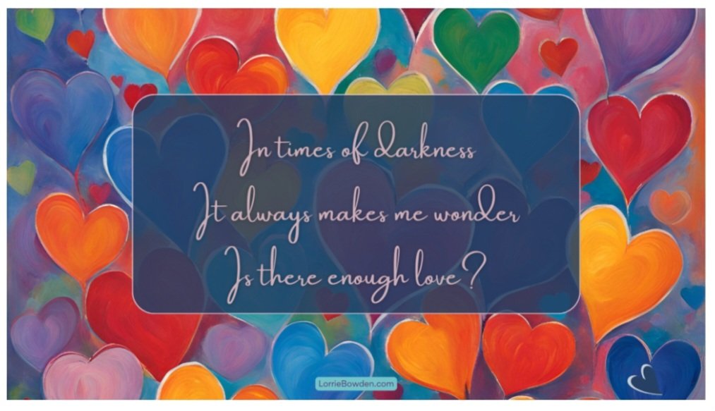 #Haiku
In times of darkness
It always makes me wonder
Is there enough love?
NEW BLOG POST
wp.me/p4gVR6-2Co
HOW MUCH LOVE IS THERE?