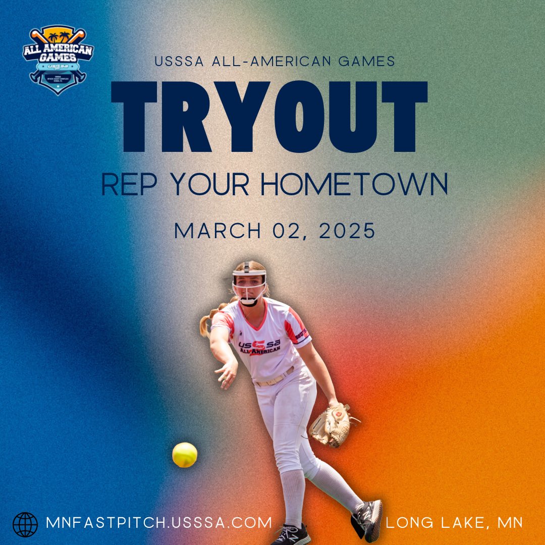 1 WEEK until Tryouts in MN on March 2!

Tryout Info: mnfastpitch.usssa.com/event/fp-aag-t…

AAG in Florida Info: aagfastpitch.usssa.com