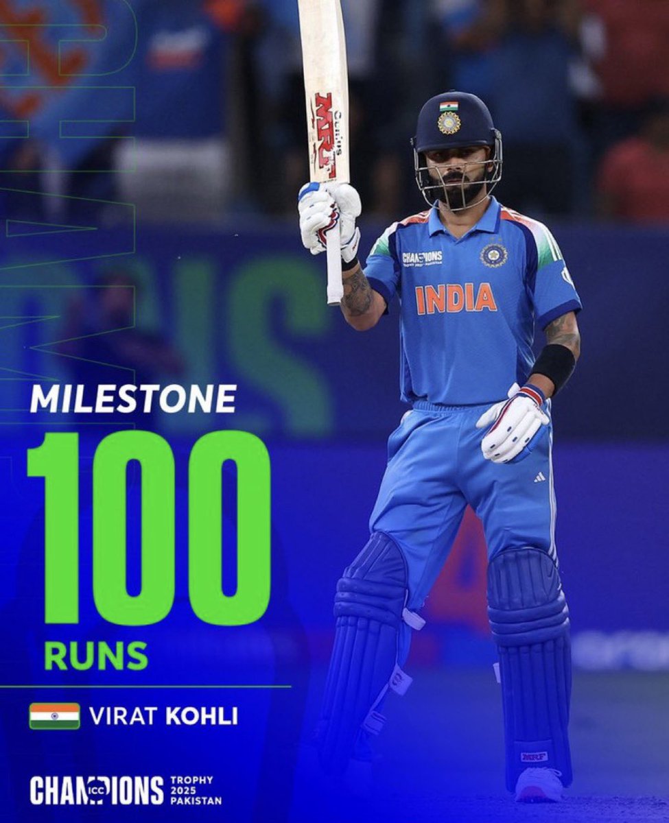 Vikramaditya Singh Malik (@vikramadityasm) on Twitter photo Cometh the hour, cometh the man! Brilliant innings by <a href="/imVkohli/">Virat Kohli</a> while India <a href="/BCCI/">BCCI</a> record another ICC win over <a href="/TheRealPCB/">Pakistan Cricket</a> 🇮🇳 🇮🇳 🇮🇳
#INDvsPAK #ChampionsTrophy #Cricket #ChampionsTrophy2025 Cometh the hour, cometh the man! Brilliant innings by <a href="/imVkohli/">Virat Kohli</a> while India <a href="/BCCI/">BCCI</a> record another ICC win over <a href="/TheRealPCB/">Pakistan Cricket</a> 🇮🇳 🇮🇳 🇮🇳
#INDvsPAK #ChampionsTrophy #Cricket #ChampionsTrophy2025