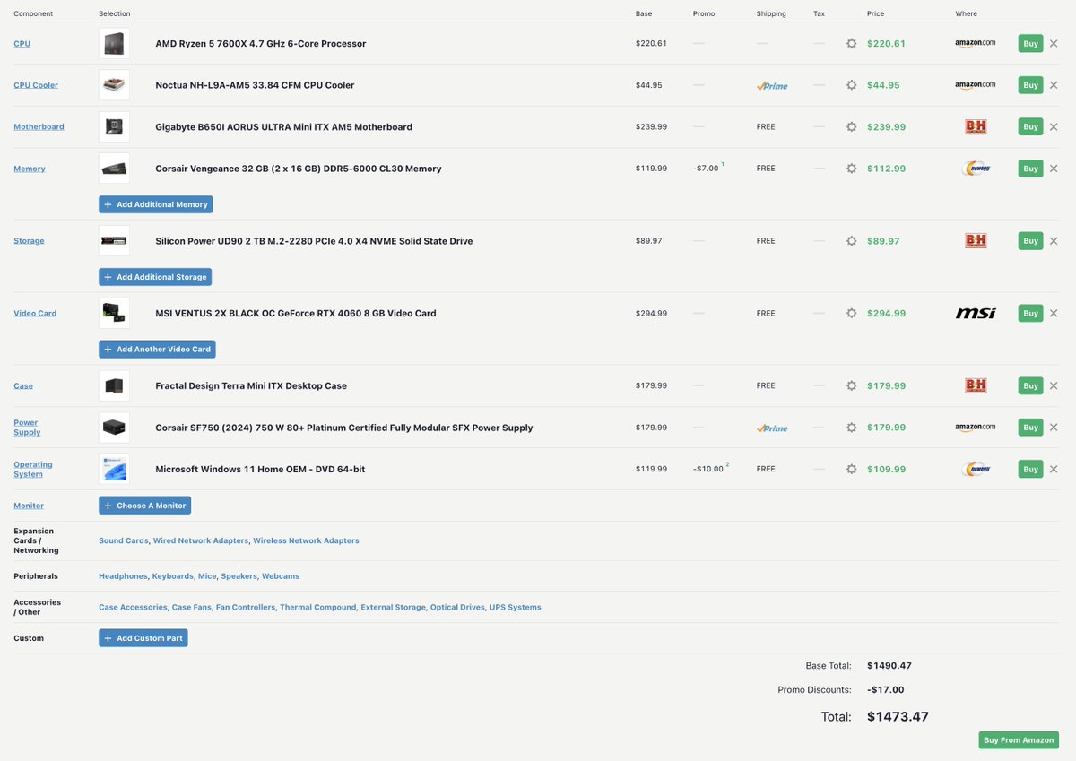 Any master gamers have feedback on this build? https://t.co/dl9QrUvuA5