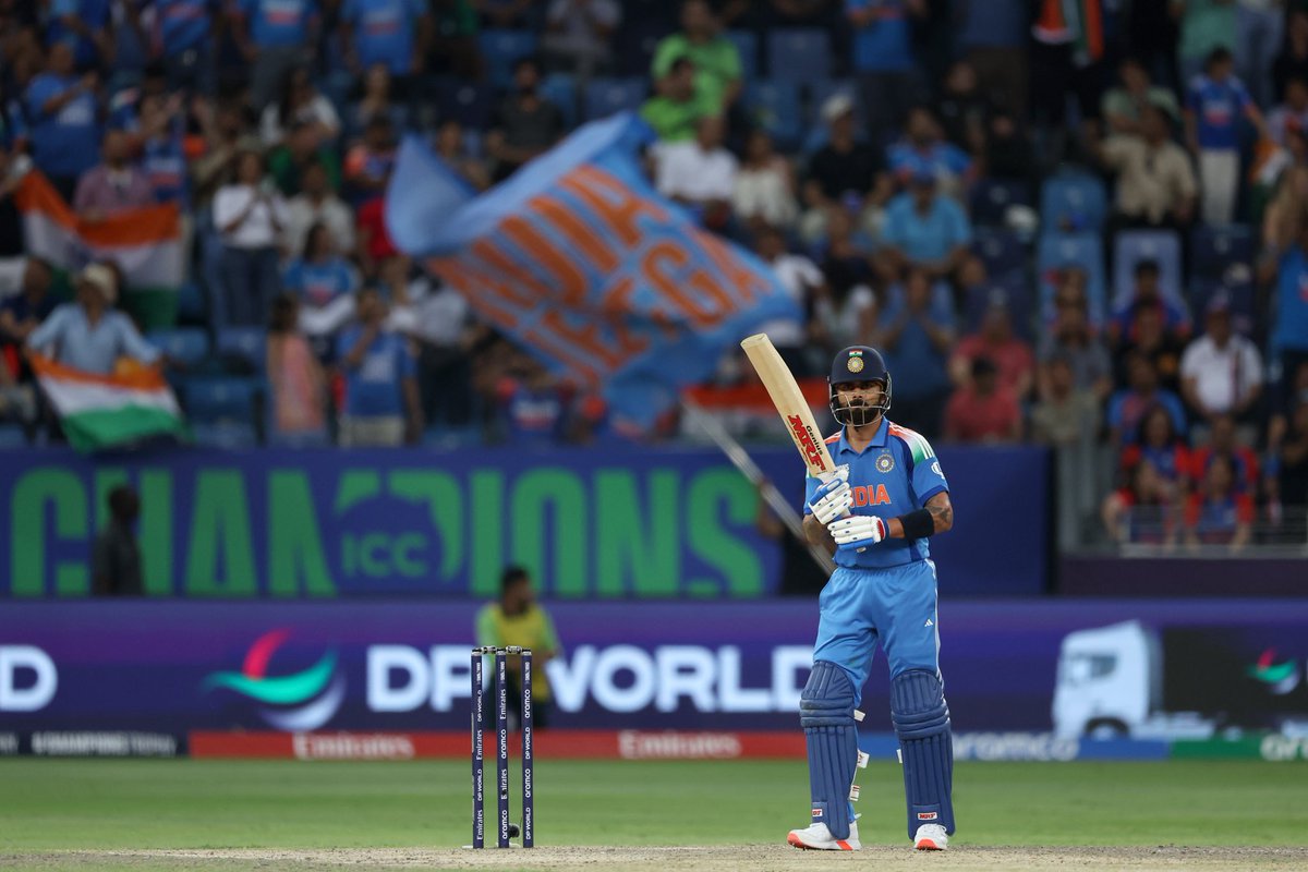 nitin_gadkari's tweet photo. India triumphs yet again! 🇮🇳

A thrilling six-wicket victory over Pakistan in the Champions Trophy 2025 brings us one step closer to the semi-finals! 🏏

Hats off to @imVkohli for his breathtaking century 💯, a true masterclass in resilience and skill. The Men in Blue continue to make us proud! Onward to the ultimate goal—bringing home the trophy! 🏆 

#ChampionsTrophy2025
#CT2025
#INDvsPAK